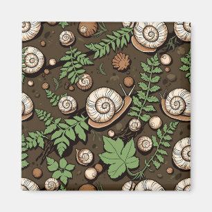 Imán Patrón de hierbas de caracol de jardín caprichoso