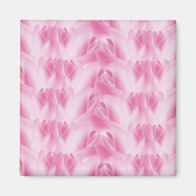 Imán patrón de hoja, rosa (Frente)