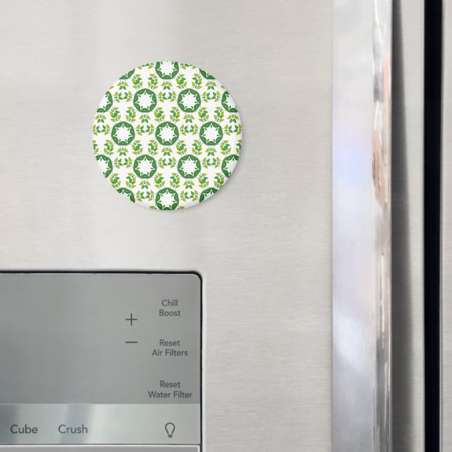 Imán Patrón De Hojas, Patrón De Hojas, Hojas Verdes (In situ (nevera))