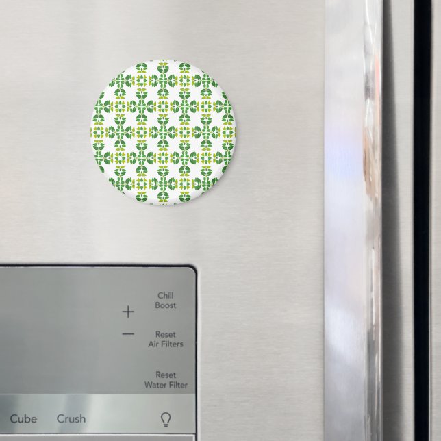 Imán Patrón De Hojas, Patrón De Hojas, Hojas Verdes (In situ (nevera))