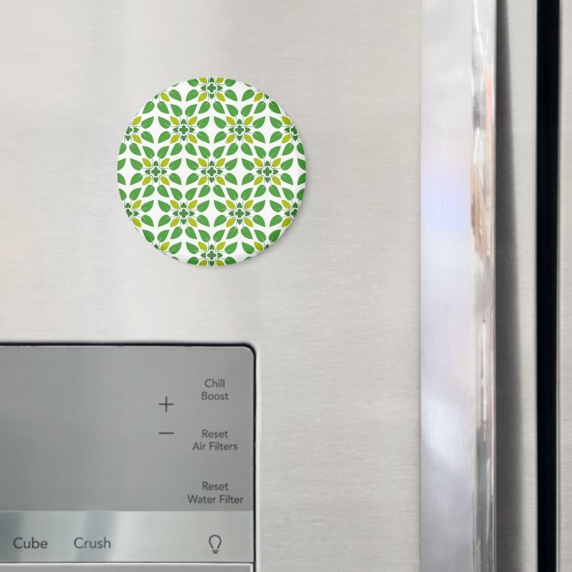 Imán Patrón De Hojas, Patrón De Hojas, Hojas Verdes (In situ (nevera))