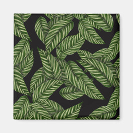 Imán Patrón de hojas tropicales