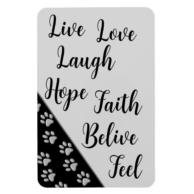 Imán Patrón de impresión de fondo negro de hojas de per (Vertical)