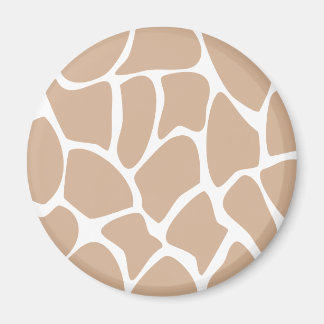 Imán Patrón de impresión de jirafas en Beige.
