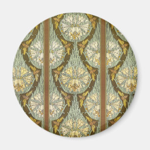 Imán Patrón de Insecto de Lirio Art Nouveau Verde Salvi