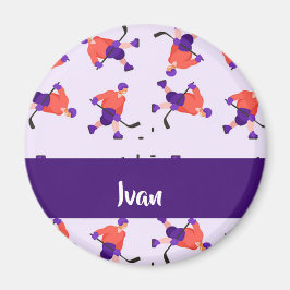 Imán Patrón de jugador de hockey sobre hielo en patinaj