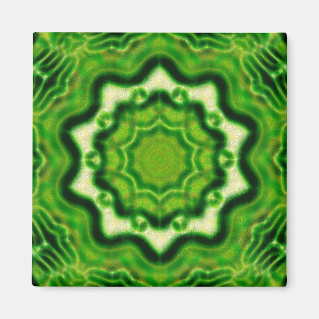 Imán Patrón de kaleido de elemento WOOD (Frente)