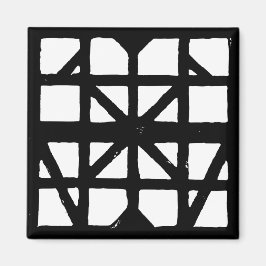 Imán Patrón de la casa de media madera en alemán blanco