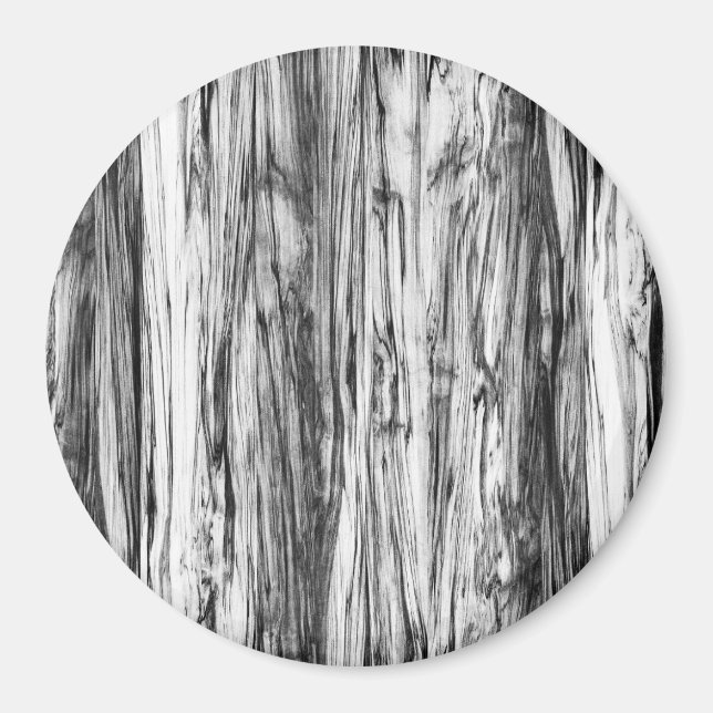 Imán Patrón de la madera de deriva - negro, blanco y gr (Frente)
