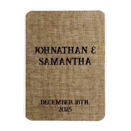 Imán Patrón de la naturaleza rústica de la burpía boda