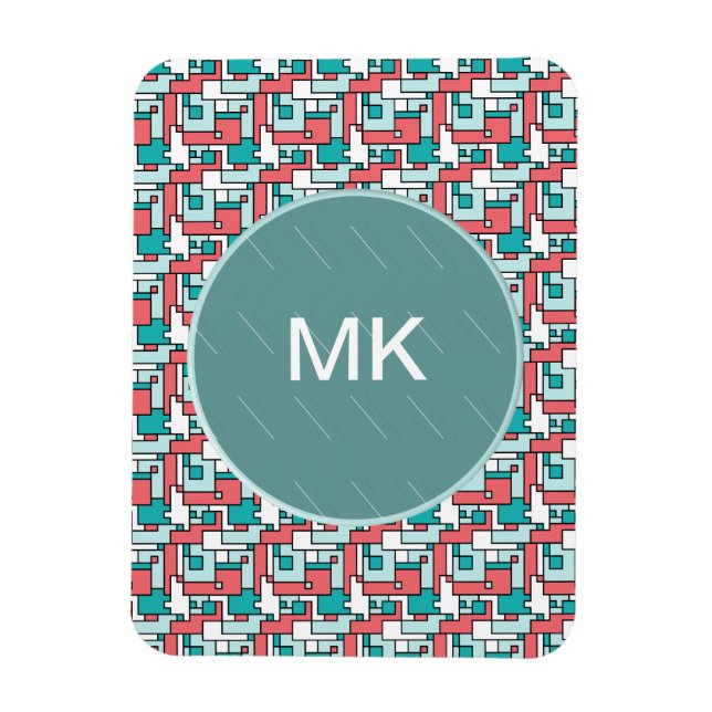 Imán Patrón de ladrillo retro (Vertical)