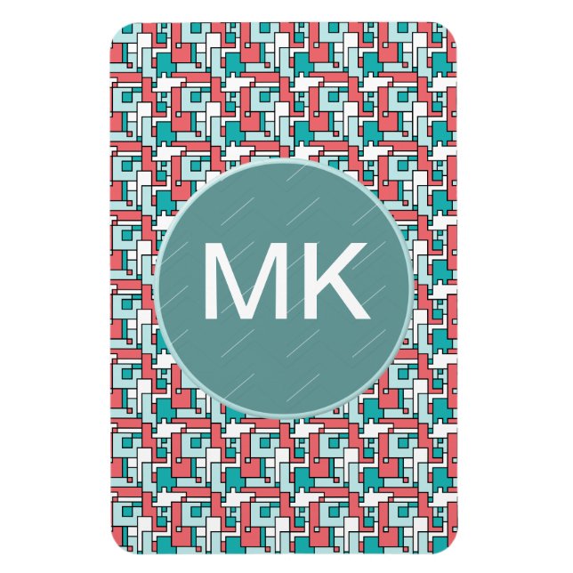 Imán Patrón de ladrillo retro (Vertical)