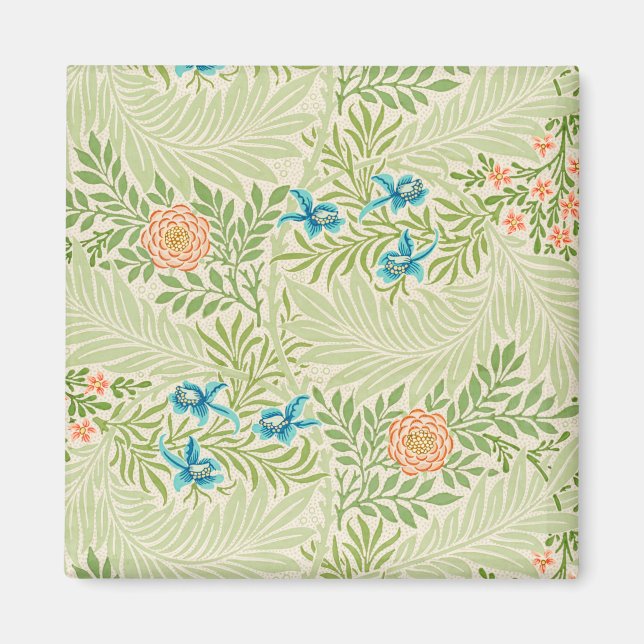 Imán Patrón de larkspur (por William Morris) (Frente)