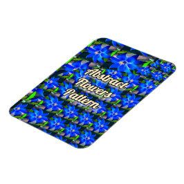Imán Patrón de las flores azules profundas