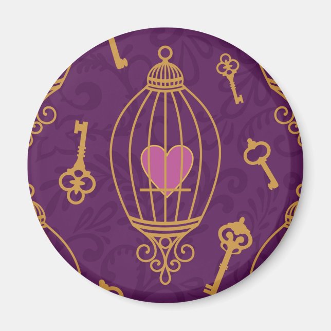 Imán Patrón de las teclas del corazón (Frente)