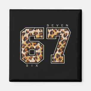 Imán Patrón de leopardo 67 Retro Sesenta y Siete Piel d