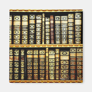 Imán Patrón de libros antiguos de cuero vintage