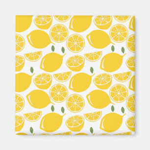 Imán Patrón de limón amarillo
