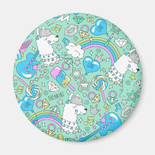 Imán patrón de llama