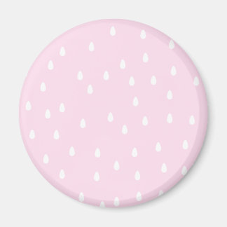 Imán Patrón de lluvia rosa claro. Blanco y rosa.