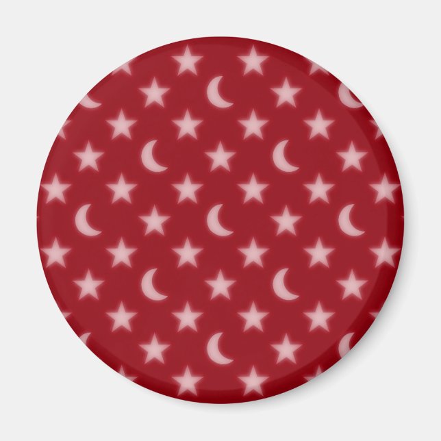 Imán Patrón de lunas y estrellas (Frente)