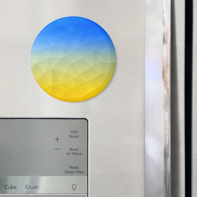 Imán Patrón de malla geométrica amarillo de Ucrania (In situ (nevera))