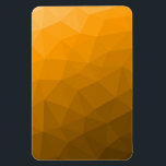 Imán patrón de malla geométrica de gradiente de naranja<br><div class="desc">Patrón de malla geométrica de gradiente naranja. Malla geométrica triangular con gradiente oscuro naranja claro.</div>