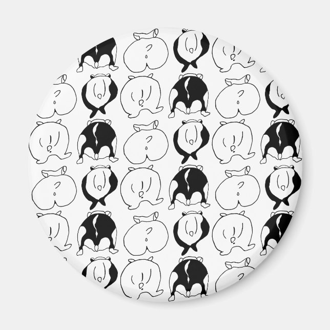 Imán Patrón de manchas de hámster (Frente)