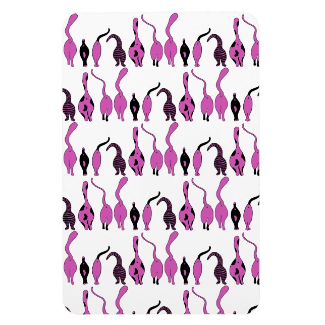 Imán Patrón de manchas púrpuras de gato (Vertical)