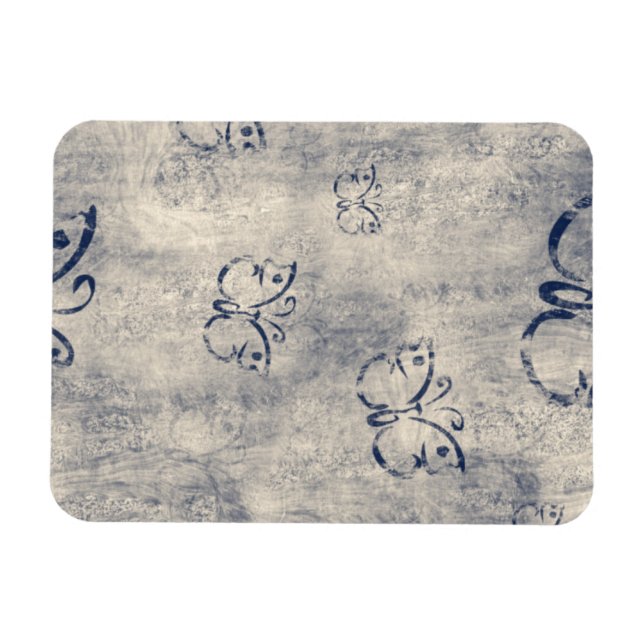 Imán Patrón de mariposa negra ondulada (Horizontal)