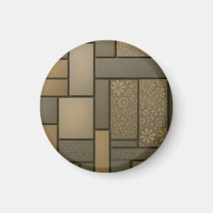 Imán Patrón de mosaico de baldosas neutras beige