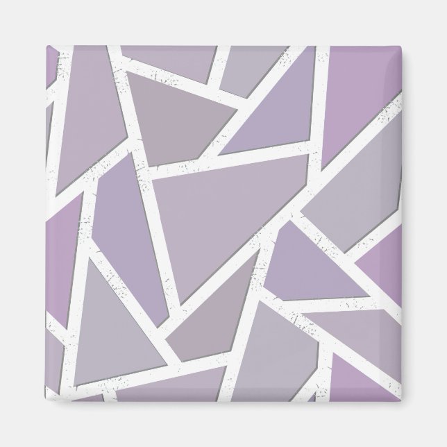 Imán Patrón de mosaico de lavanda (Frente)
