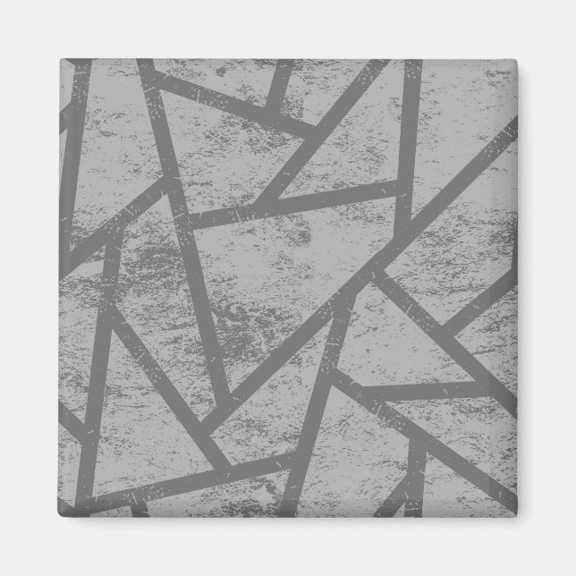 Imán Patrón de mosaico gris (Frente)