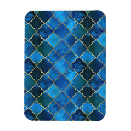 Imán Patrón de mosaico marroquí de zafiro Gemstone y or