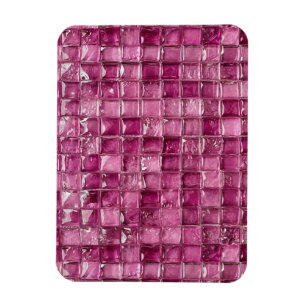 Imán Patrón de mosaico rosa