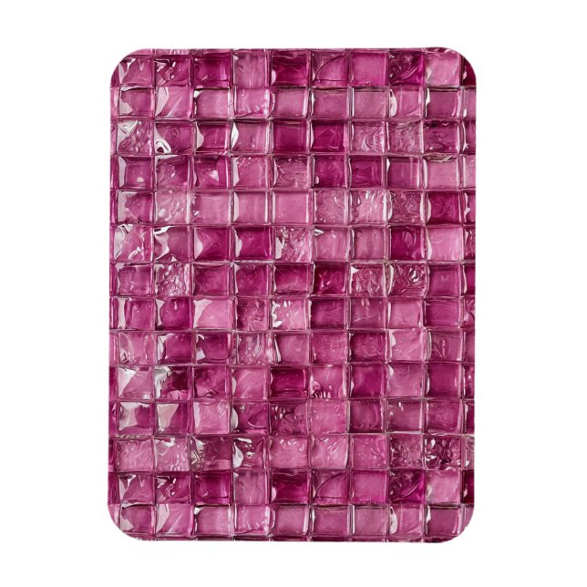 Imán Patrón de mosaico rosa (Vertical)