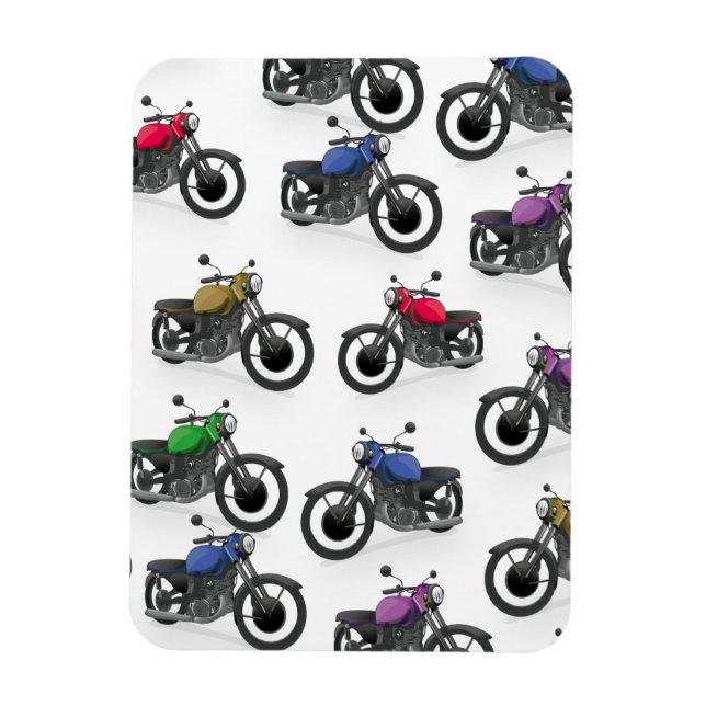 Imán Patrón de motocicleta multicolor (Vertical)