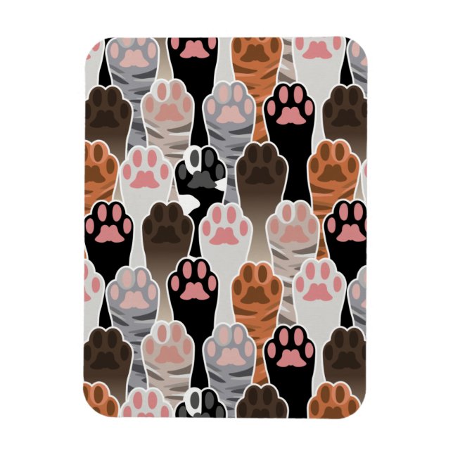 Imán Patrón de muchas paradas de gato (Vertical)