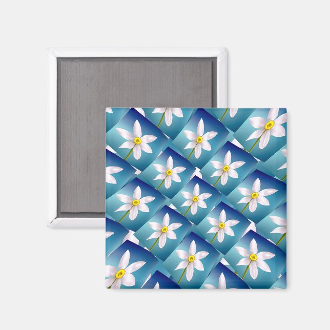 Imán Patrón de Narciso Blanco (Anverso/Reverso)