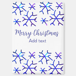 Imán Patrón de Navidades de copos de nieve brillantes m