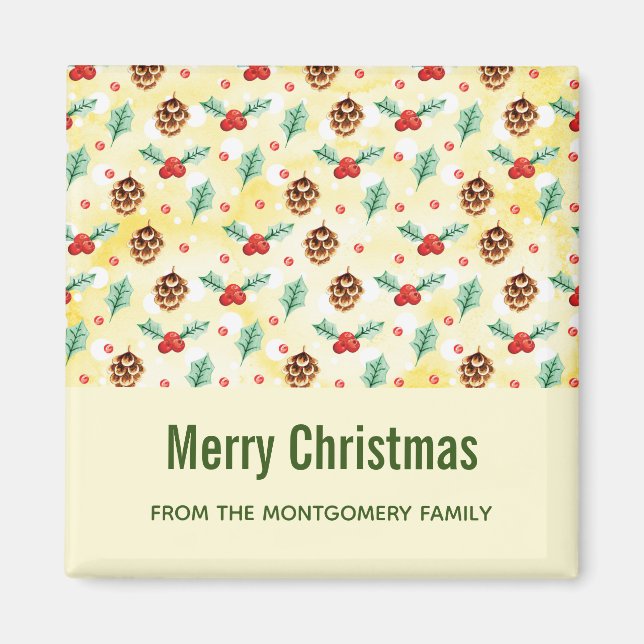 Imán Patrón de Navidades de hormigón y hueso (Frente)