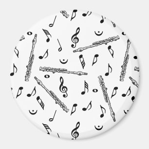 Imán Patrón de notas de música piccolo