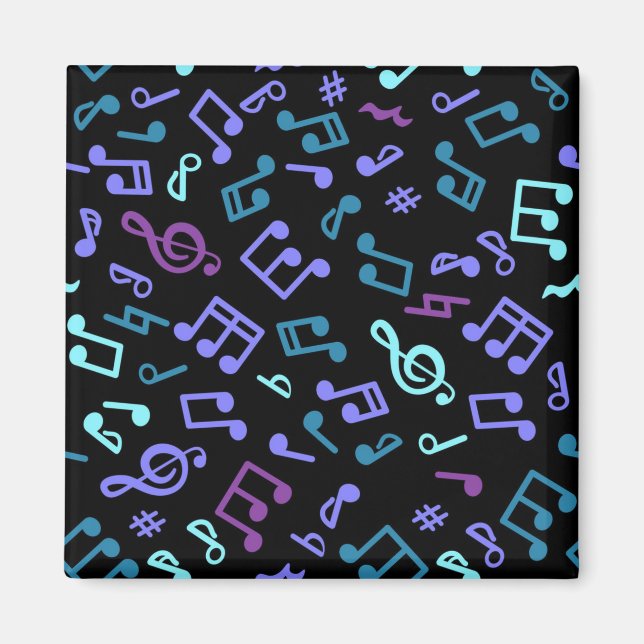 Imán Patrón de notas musicales (Frente)