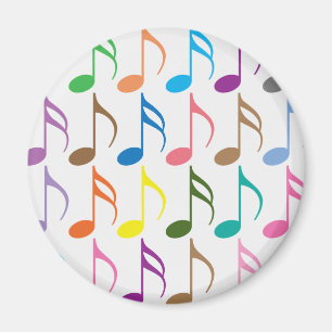 Imán Patrón de notas musicales coloridas