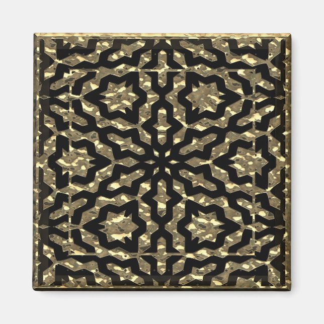 Imán Patrón de nuggets dorados (Frente)