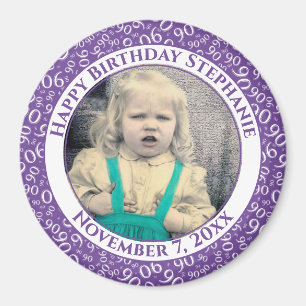Imán Patrón de número de cumpleaños número de tu foto 9