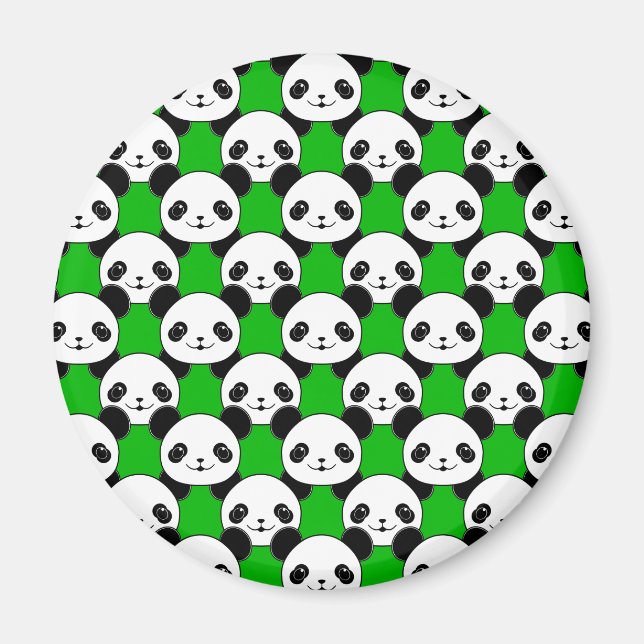 Imán Patrón de oso Kawaii Panda (Frente)