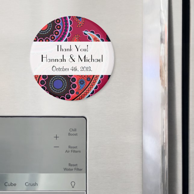 Imán Patrón de paisley, Paisley persa, Boteh, Boda (In situ (nevera))