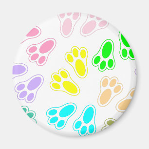 Imán Patrón de patas de conejo de Pascua personalizado