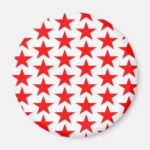 Imán Patrón de pequeñas estrellas rojas